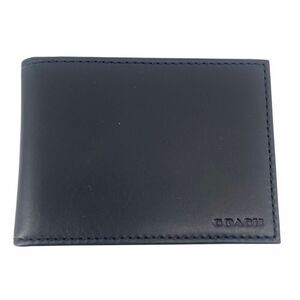 Coach Black Leather Men's Bifold Card Holder